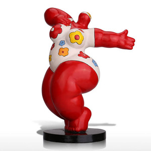 高品質大樹脂壁彫刻赤ランニングマン壁グラスファイバー像 - Product Image 5