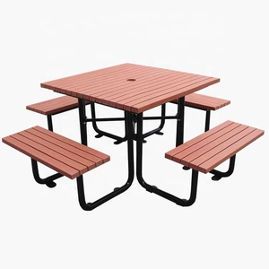 Usine de meubles Gavin Park, <span class=keywords><strong>table</strong></span> et chaises de pique-nique en plastique et bois pour l'extérieur, ensemble de <span class=keywords><strong>table</strong></span> et bancs de jardin pour l'extérieur - Product Image 3