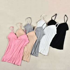 One Size Fits All Modal <strong>White</strong> Satin Women Push-up Bra Sets <strong>Camisole</strong> Tops - Product Image 6