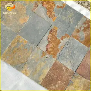 Chinese nice outdoor rusty slate stepping stones cheap rusty slate floor tile