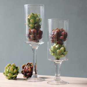 Jarrón <span class=keywords><strong>de</strong></span> Vidrio Alto y Cilíndrico para Decoración, con Tallo, para Centros <span class=keywords><strong>de</strong></span> Mesa en Bodas y Hogar - Product Image 2