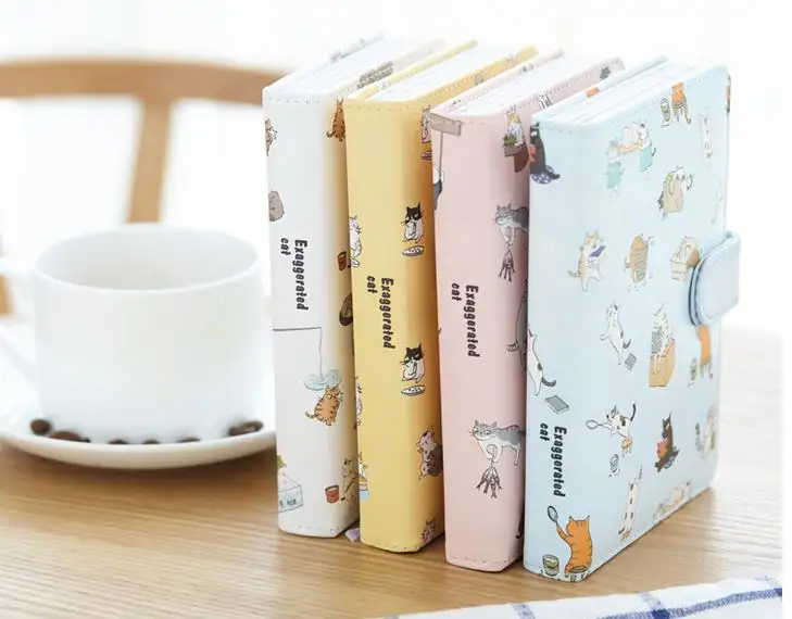 Small And Exquisite Cute Notebook PU Leather Planner Diary Book School Office Supplies Kawaii Stationery Kids Gift