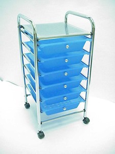 Tiroir de rangement de maquillage en plastique roulant à quatre roues classique à 10 niveaux OEM - Product Image 3