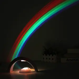 Lámpara LED colorida para proyector de arcoíris para decoración de habitación, proyector de luz nocturna para niños