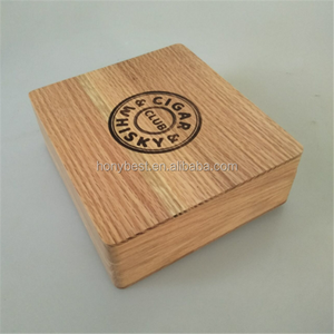 <span class=keywords><strong>Contenitore</strong></span> di cedro da tavolo angoli arrotondati in legno scrigno scatola di quercia con chiusura magnetica regalo per la memoria, scheda, uomo sigaro - Product Image 3