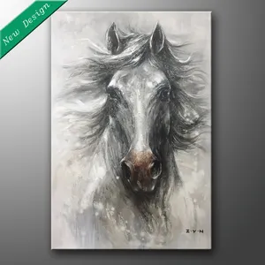 High Quality 100% Handmade Animal Designs Abstract Horse Oil Painting On Canvas