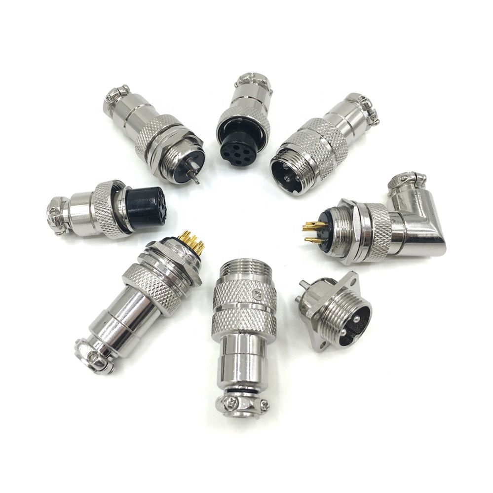 FOWIUNYE 3.28 Ft GX16 4 Pin Cable Male To Female Head Aviation Cordset, GX16 4 Pin Panel Mount Circular Metal Aviation Connector Adapter Female To Male 20AWG(1Meter