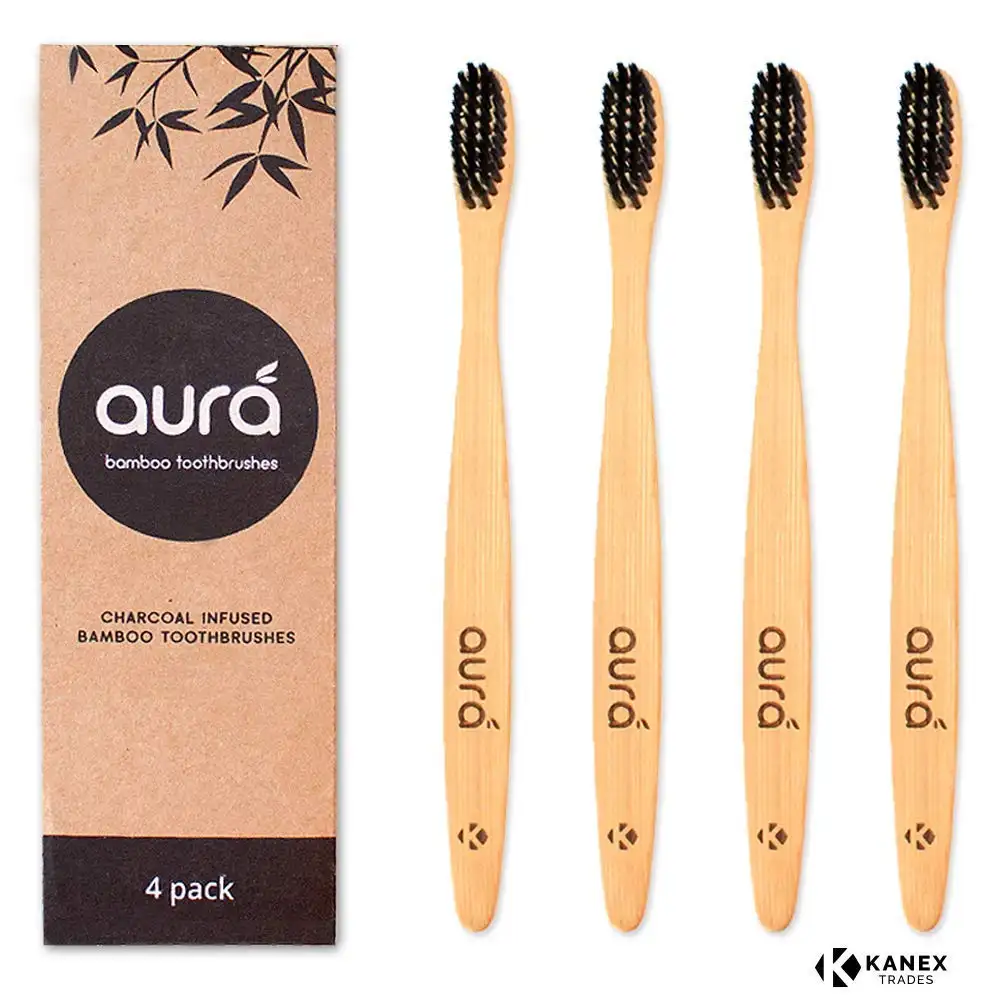 100% biodegradable Eco friendly custom logo natural bamboo toothbrush