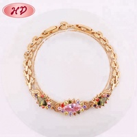 Bracelet élégant femmes plaqué or 18K fait à la main, marque de bijoux