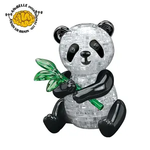 STEM 3D Kunststoff block Panda 3D Kristall block mit Blinklicht Kunststoff Tier block