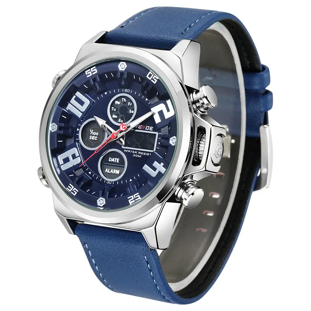 WEIDE WH7309-2C guangzhou waterproof 3 atm stop watch luxury watch custom watch