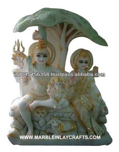 Marble Statue of Shiva Parvati - Product Image 1