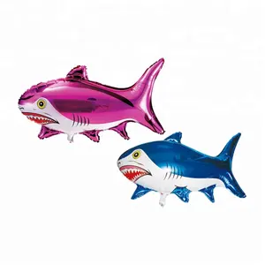 动物鲨鱼气球儿童礼物生日派对装饰礼品设计箔气球