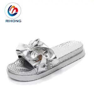 2018 heißer Verkauf benutzer definierte eigene Logo PVC Damen Chappal Slipper