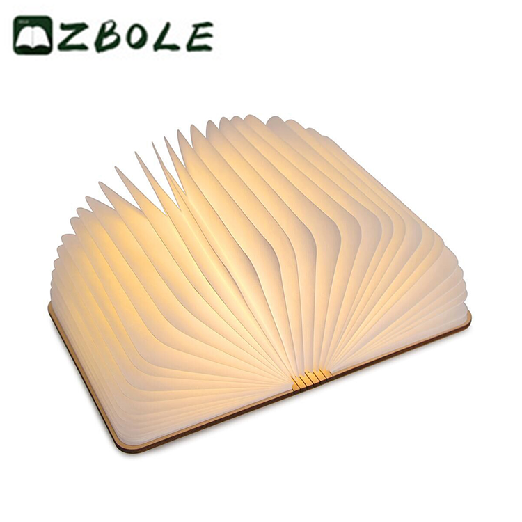 Rechargeable USB Pliant Led Lampes de Table Avec Tyvek Livre Forme