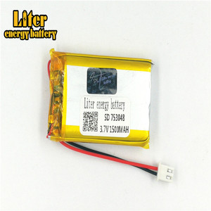 Plug 2.5-2 P 753048 Lithium battery 1500 mah Rechargeable Li Polymer Battery PL LiPo battery with wire - Product Image 1