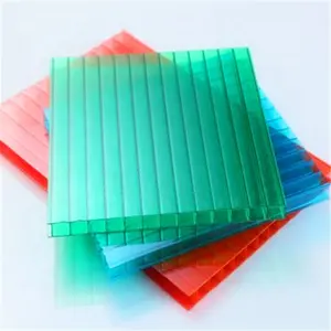 6mm 4mm clear twin wall polycarbonate hollow sheet for carport