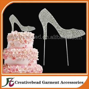 Argent Métal Cristal Diamante Strass Gâteau Ramasse Mariage Couronne Gâteau Topper - Product Image 3