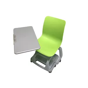 Plastic Chair With Tablet Indoor Plastic Classroom Student Folding Study Training Room Chair With Writing Pad Tablet Arm