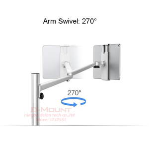 UP-8 multifunción 3 en 1, soporte de suelo para ordenador portátil/tableta/Smartphone, altura/ángulo ajustable con bandeja para ratón - Product Image 4