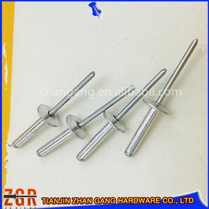 ZGR Hardware 5050 Open End Countersunk Head 4.0*14mm Aluminum Blind <strong>Rivet</strong> With High Quality Best Price Made In China - Product Image 4