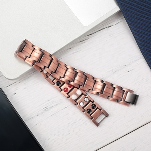 Üreticileri manyetik germanyum uzak kızılötesi negatif iyonları ile toptan özel Logo çift bakır terapi bilezik takı - Product Image 5