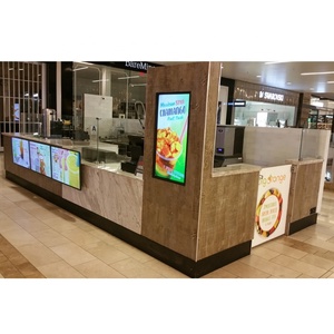 LUX Trendy Mall Fruit Juice Bar Street Customized Plywood Bubble Tea Kiosk Designs - Product Image 1