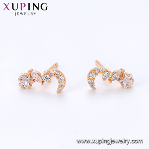 64497 Xuping dernières conceptions de bijoux en or artificiel fantaisie 18k or trois pièces ensemble de bijoux de mariée, bijoux artificiels