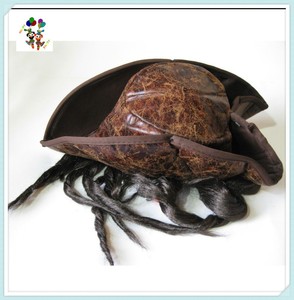 Adultes Capitaine Jack Dreadlocks Tressé Halloween Fête Fantaisie Costume <span class=keywords><strong>Pirate</strong></span> Chapeaux HPC-0200 - Product Image 3