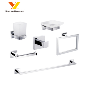 Accessori da bagno per Hotel di lusso moderni con finitura cromata <span class=keywords><strong>Set</strong></span> di Hardware da bagno semplicemente alla moda