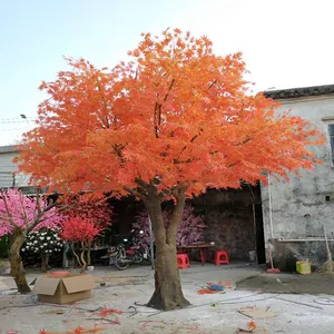 Sale Large Outdoor Originality Decorative Red Leaves Artificial Red Maple Tree