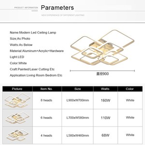 <strong>Rectangle</strong> Acrylic LED <strong>Ceiling</strong> <strong>Lights</strong> for Living Room Bedroom Modern LED Lamparas De Techo New White <strong>Ceiling</strong> Lamp Fixtures MD1021 - Product Image 4