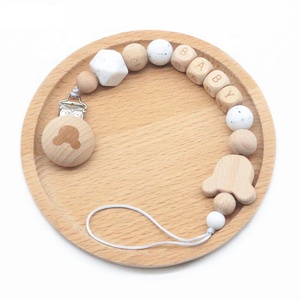 Silicone Hạt Bé Chơi Phòng Tập Thể Dục Đồ Chơi Bé Đồ Chơi Móc Áo Bán Buôn Silicone Bằng Gỗ Teether - Product Image 3