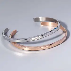 Pulseiras de inspiração Fabricantes Mens Enegraved Bracelete Feito Sob Encomenda