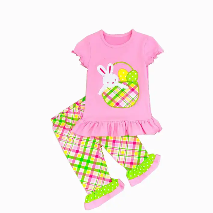 طفل بنات وتتسابق أرنب عيد الفصح زين الاطفال مجموعة ملابس الأطفال بوتيك ملابس الرضع طفل