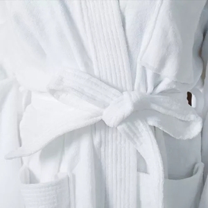 JR061 Peignoir d'Hôtel Luxe Double Couche Velours et Éponge 100% Coton - Product Image 5
