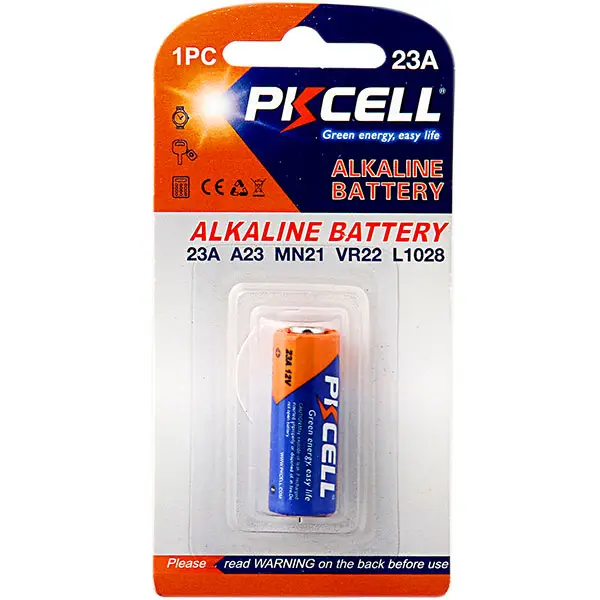 Pkcell bateria alcalina, 12v sem recarregável 23a a23 lr23a super alcalina