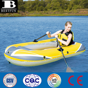 Bateau pneumatique en PVC durable pour 2 personnes, pliable et portable, pour sports nautiques, pêche en rivière, piscine, lac, extérieur - Product Image 6