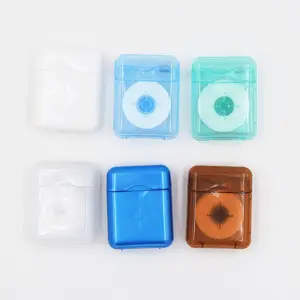 Square shape dental floss 50m Colorful mint flavor and waxed floss