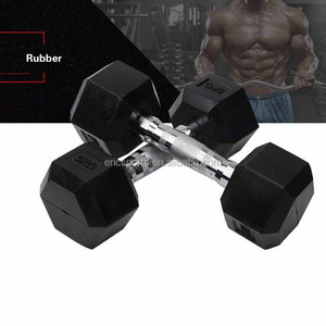 Manubri da palestra di vendita caldi Set di pesi solidi con rivestimento in gomma Set di manubri in gomma esagonale - Product Image 3