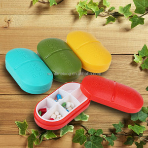 Boîte à pilules portable en forme <span class=keywords><strong>de</strong></span> <span class=keywords><strong>pois</strong></span> à 6 compartiments, étui pour médicaments, organisateur - Product Image 2