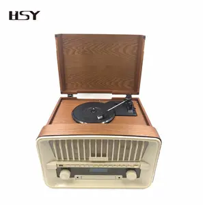 Vintage DAB gramophone CD player wooden usb sd bt vinyl record player