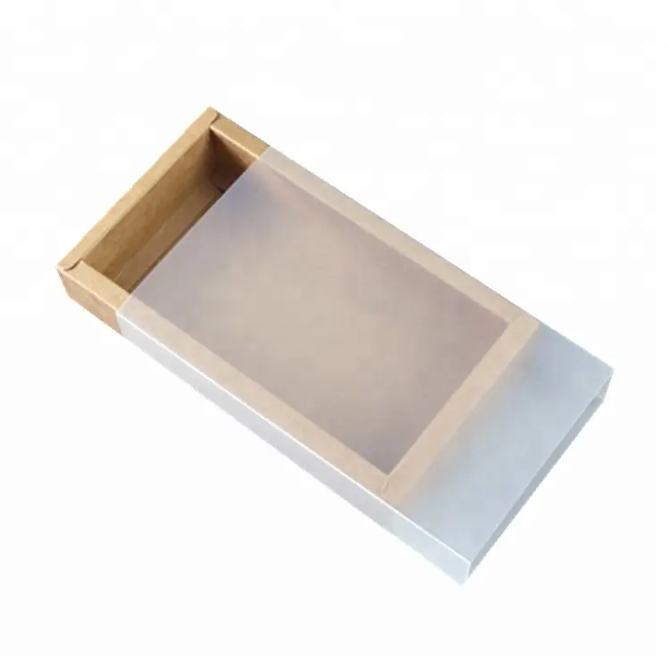 WLT1-71 Semi Transparan Plastik Kotak Laci Baki Kertas Geser Buka Kotak Minyak Esensial Kustom