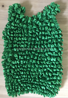 Green Lady Bubble Clothes Shrink Fitness à manches courtes Girl Fitness Womens Magic Green débardeur
