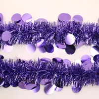 Christmas Plastic Tinsel Garland purple Color
