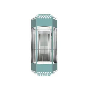 التعميم الزجاج المقصورة بانورامي لمشاهدة معالم المدينة مصعد هوم مطعم
