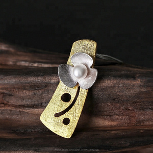 Dame de Trèfle 925 sterling argent perle cage <span class=keywords><strong>pendentif</strong></span> - Product Image 2