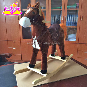 Nuovi prodotti del bambino cavallo divertente suono d'epoca in legno cavallo a dondolo W16D093 - Product Image 2