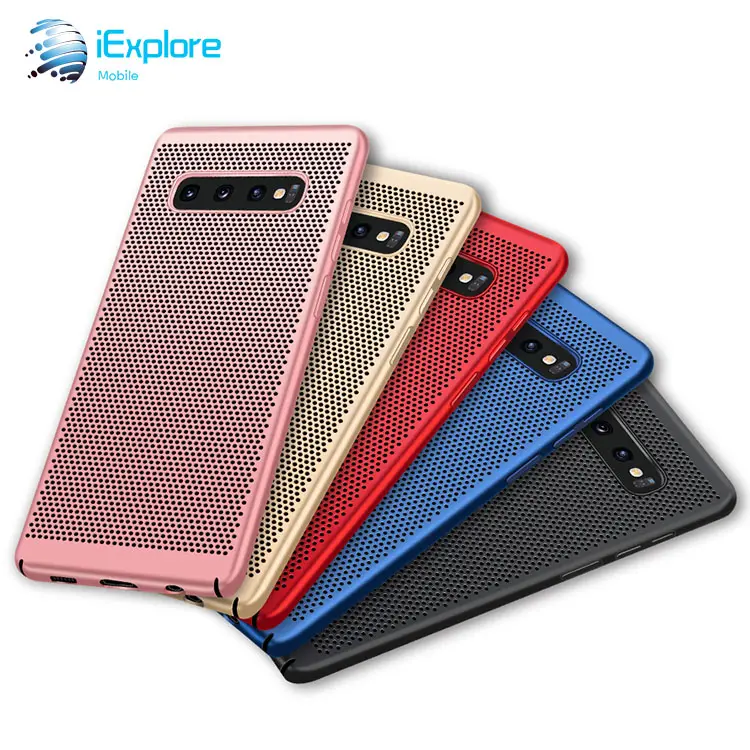 Iexplore Produsen Disipasi Panas Lubang Mesh Bernapas Dilapisi Ultra Slim PC Ponsel Case untuk Samsung S10