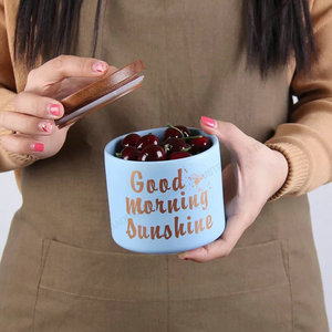 Da tè in <span class=keywords><strong>ceramica</strong></span> scatola metallica di <span class=keywords><strong>ceramica</strong></span> barattolo di archiviazione con coperchio di bambù cibo vaso di <span class=keywords><strong>set</strong></span> da cucina - Product Image 3